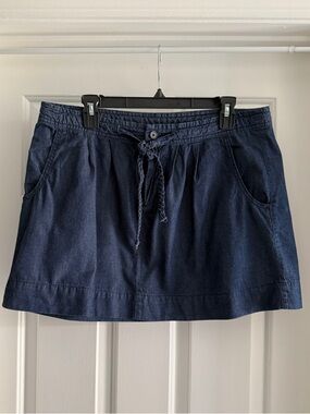 Old Navy Drawstring Denim Mini Skirt